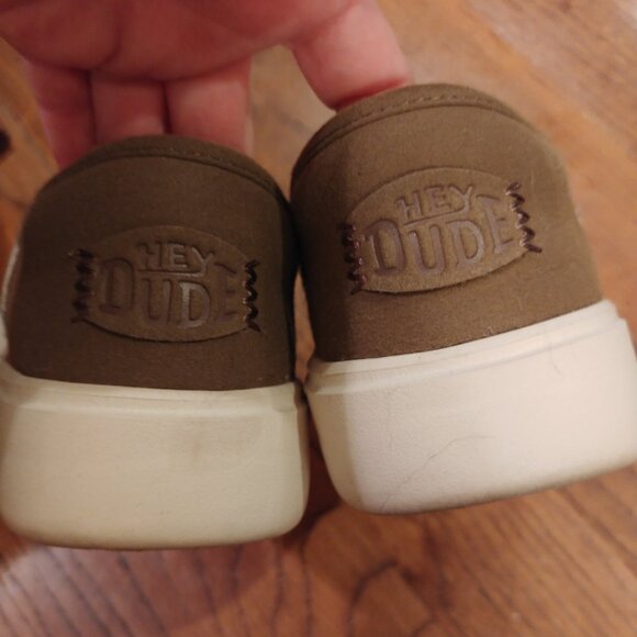 HEY DUDE black plaid women's slip-on shoes size W7 - Picture 4 of 11